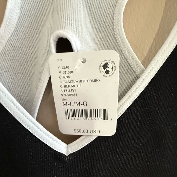 FP Movement Powerplay Bodysuit Black/White Combo M/L NWT - Picture 3 of 5